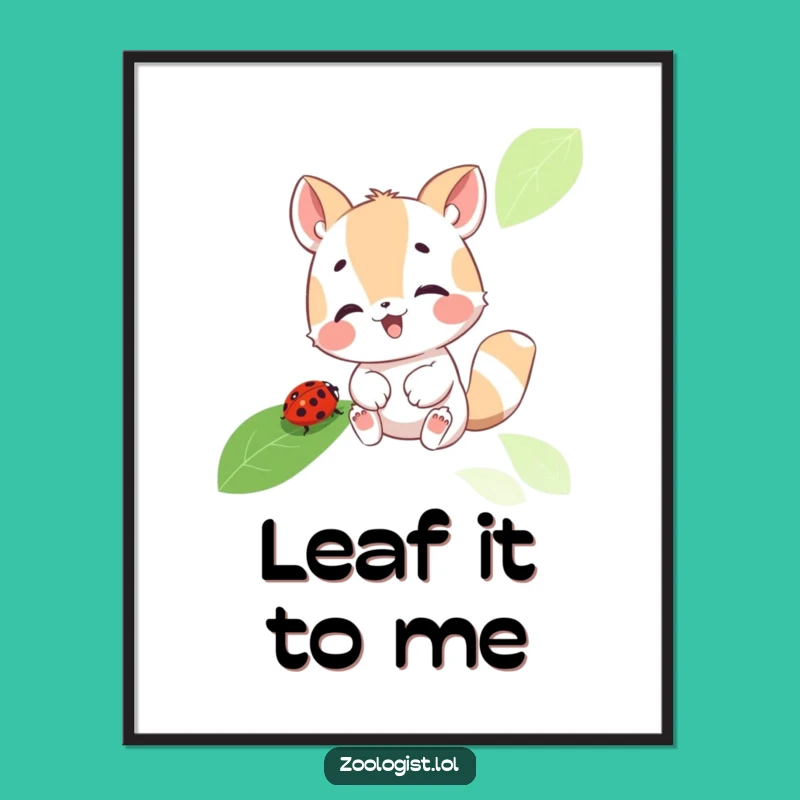 Funny Ladybug Discovery Poster: Cute Animal Wall Art, Perfect Funny Gift