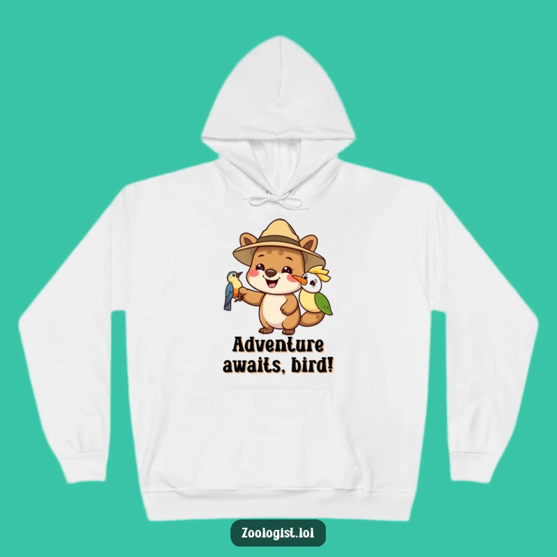 Cozy Funny Safari Hoodie - Joyful Animal Explorer, Warm Adventure Gift