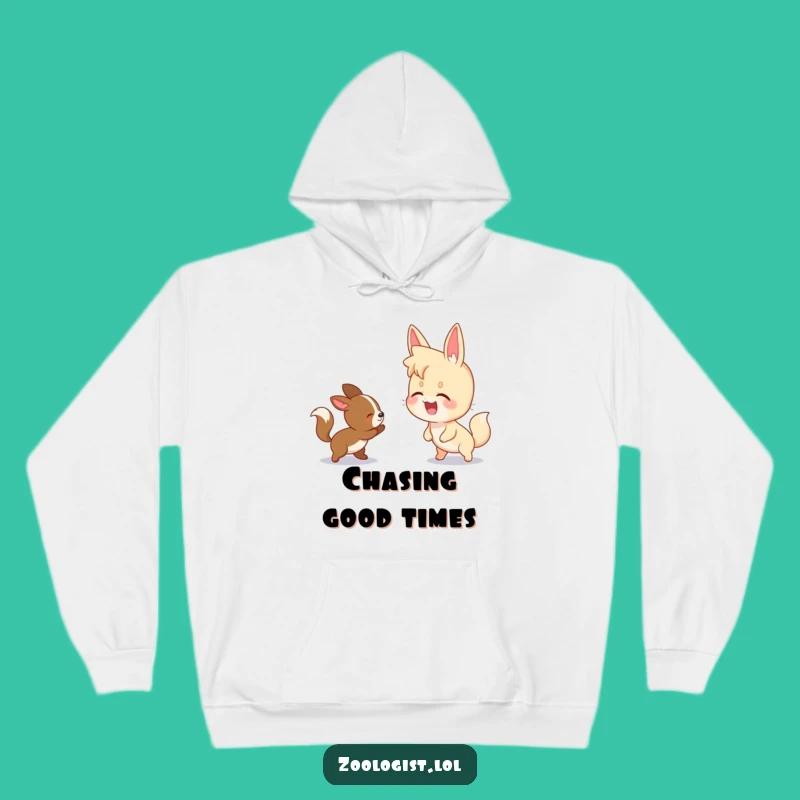 Cozy Funny Animal Chase Hoodie: Warmth and Whimsy!