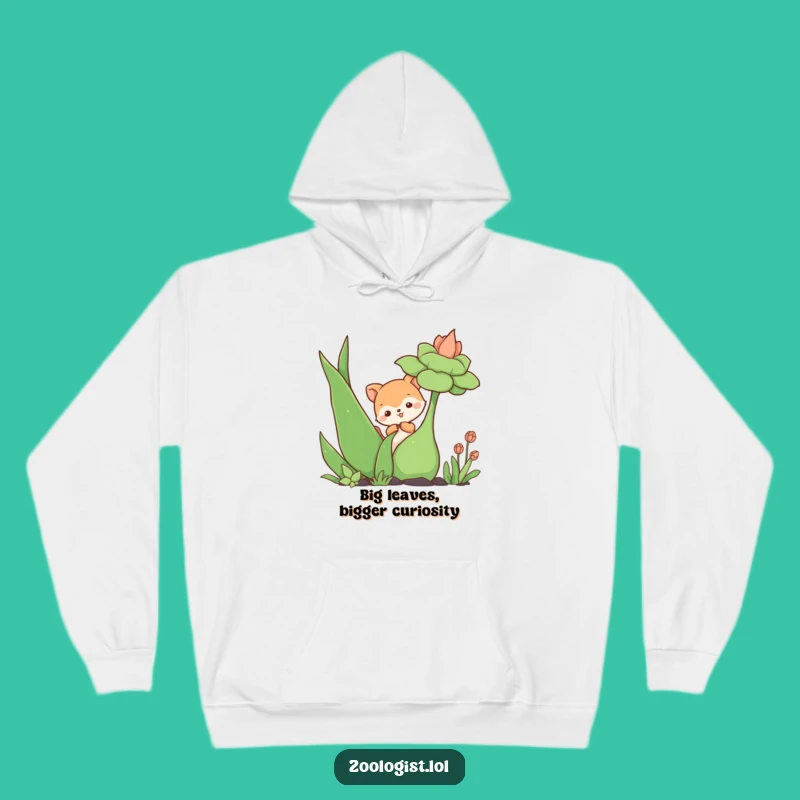 Cozy Funny Animal Poking Plant Hoodie - Warm Cute Character Gift for All