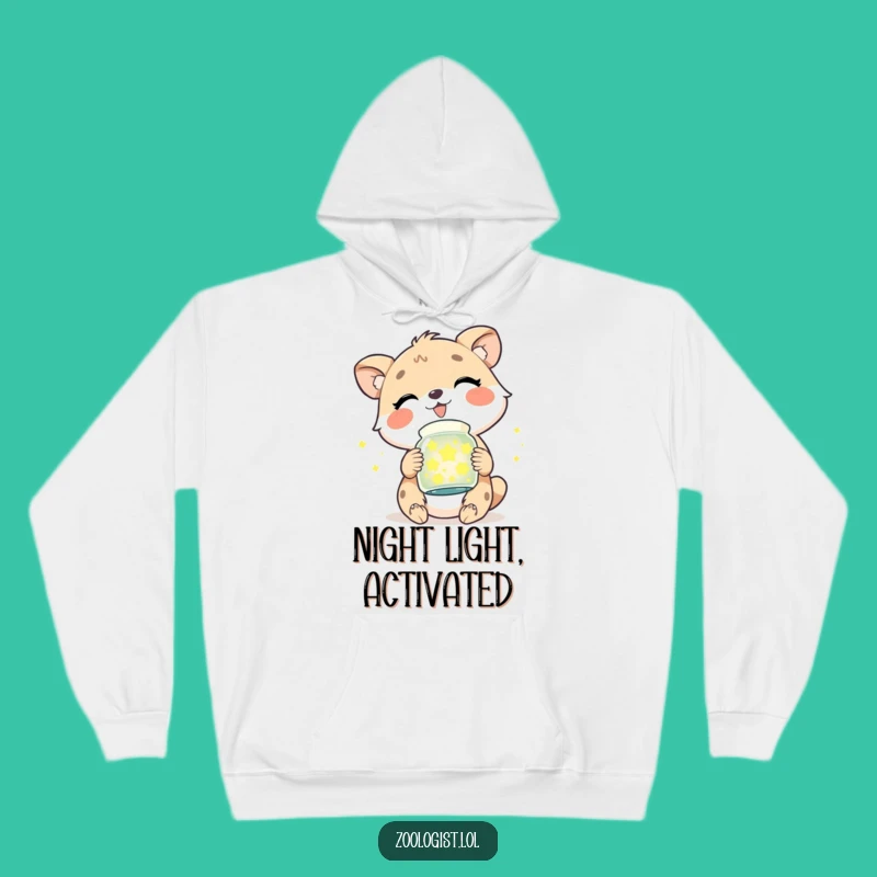 Cozy Funny Firefly Jar Hoodie - Cute Animal Character Giggle Apparel