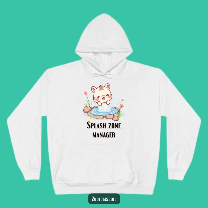 Cozy Splash Zone Hoodie - Funny Animal Character Playful Humor