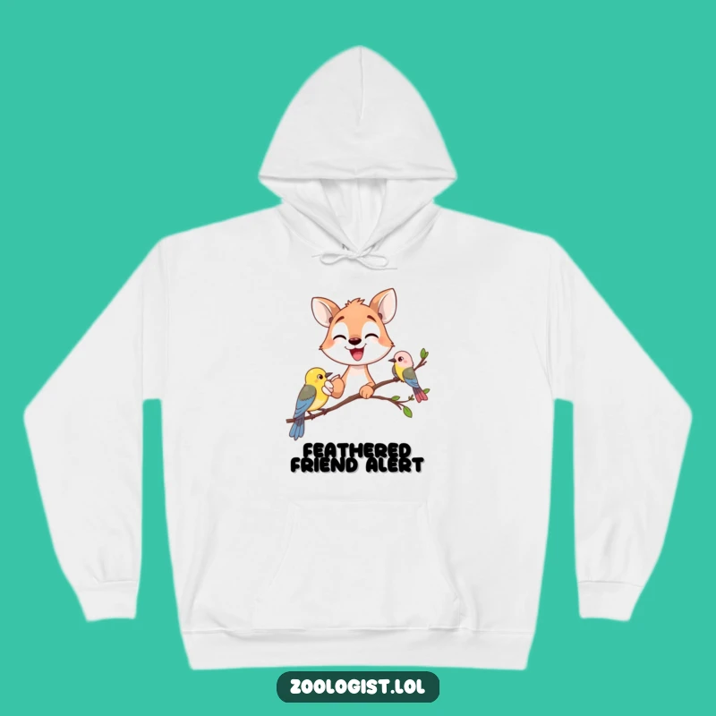 Cozy Funny Animal Gazer Hoodie - Warm Explorer Gift for Bird Lovers