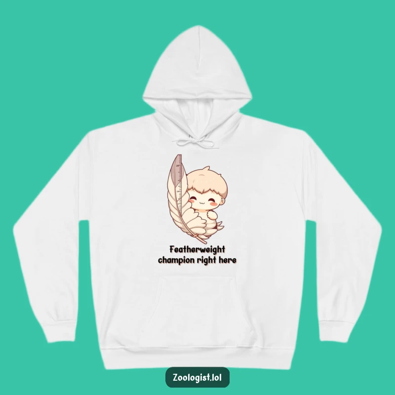 Cozy Funny Feather Measuring Hoodie: Warm Your Funny Bones!