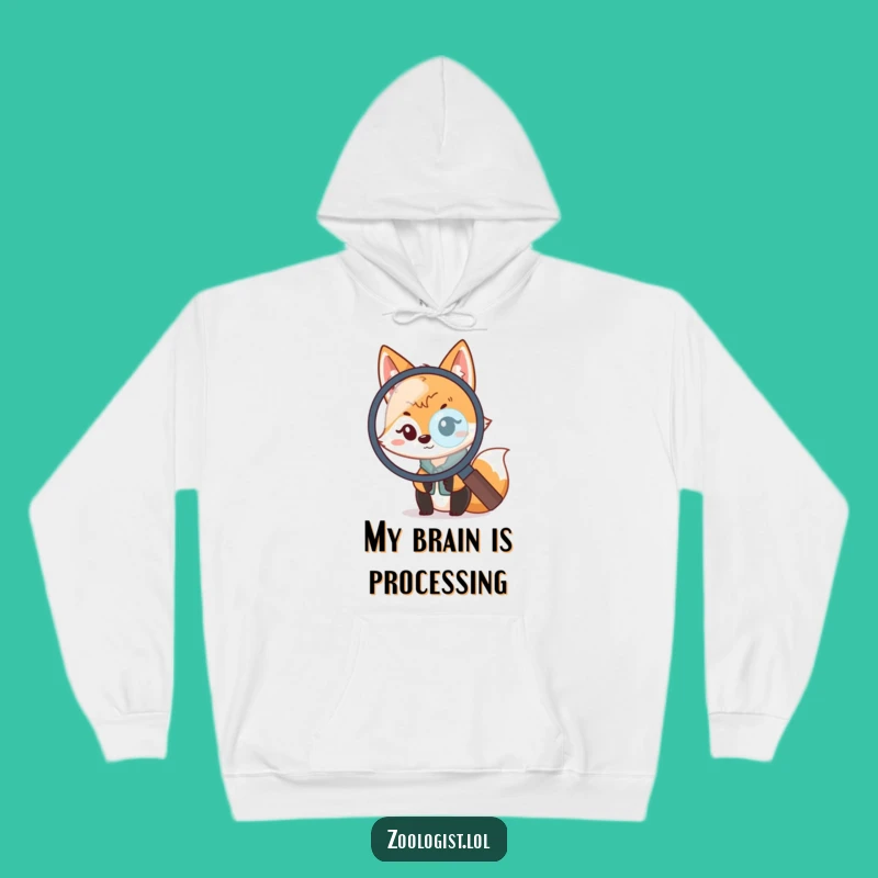 Funny Kawaii Fox Zoologist Hoodie - Cozy & Hilarious Animal Lover's Essential!