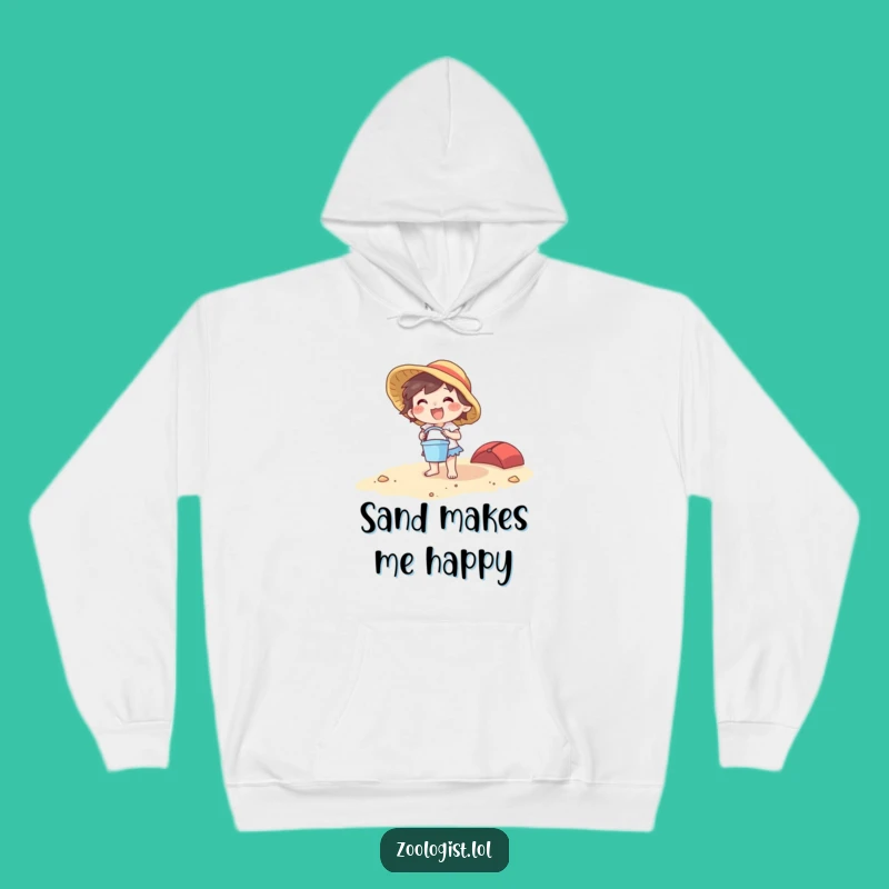 Funny Beach Character Hoodie: Cozy Vacation Vibes, Ultimate Gift for Beach Goers