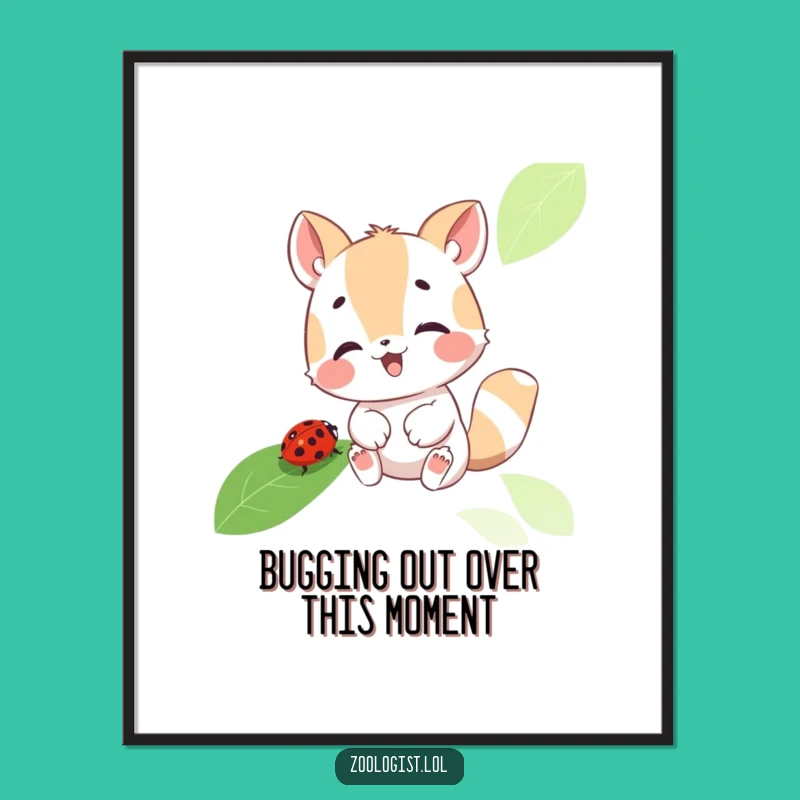 Funny Free Printable Wall Art: Cute Animal & Ladybug, Whimsical Downloadable Home Decor