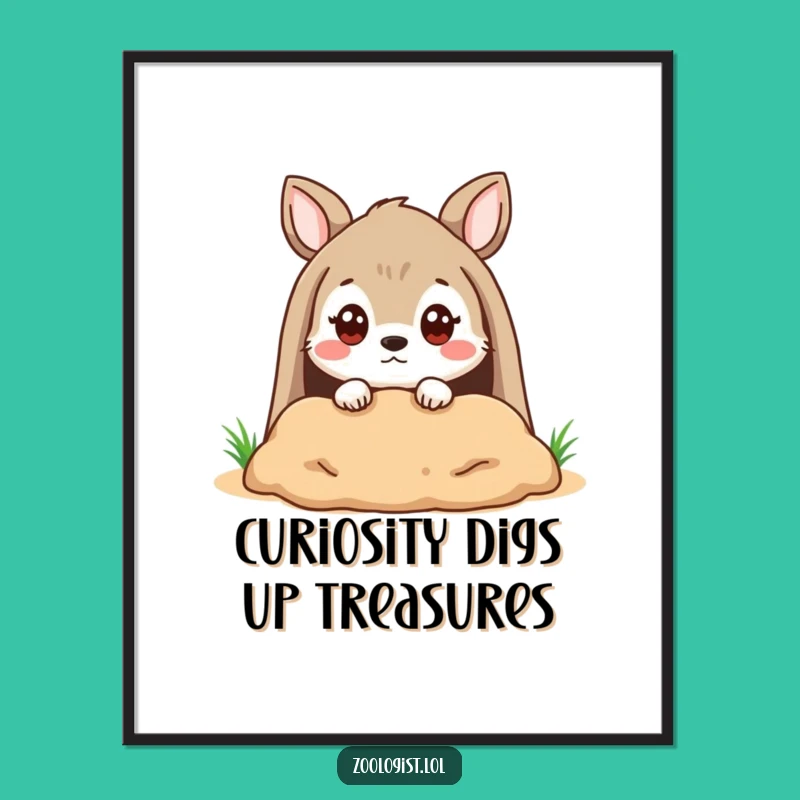 Free Printable Wall Art: Funny Animal Burrow Mystery, Quirky Downloadable Decor