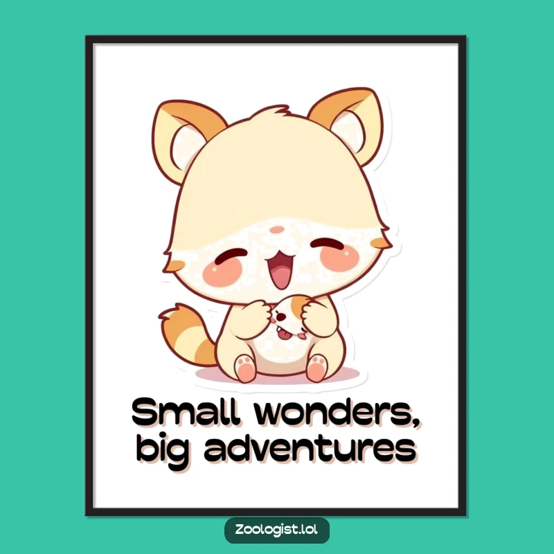 Funny Free Printable Wall Art: Excited Animal Creature Observation Download