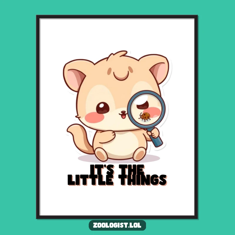 Free Printable Wall Art: Funny Bug Investigator Animal - Whimsical Decor