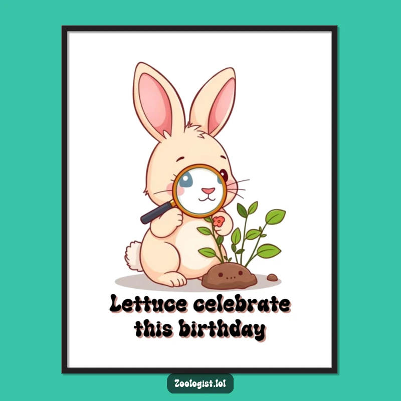 Free Printable Rabbit Plant Art: Funny DIY Downloadable Wall Decor Gift