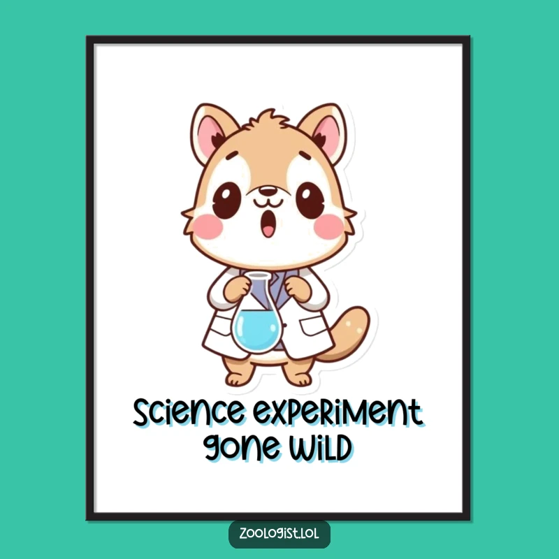 Free Printable Wall Art: Surprised Scientist Animal, Funny Decor