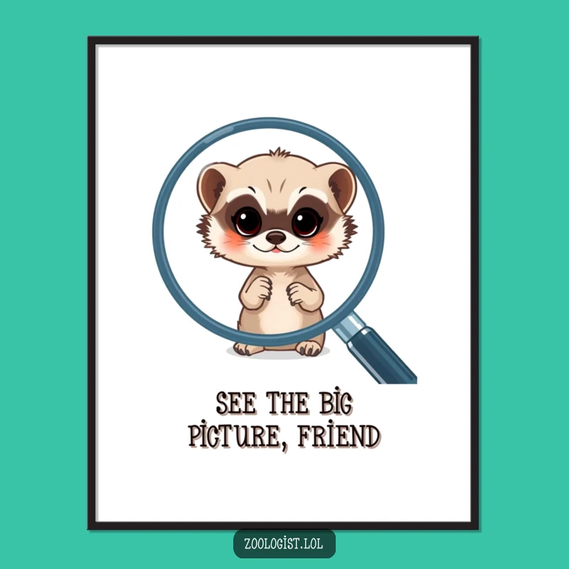 Funny Free Printable Wall Art: Meerkat Magnified - Quirky Downloadable Decor!