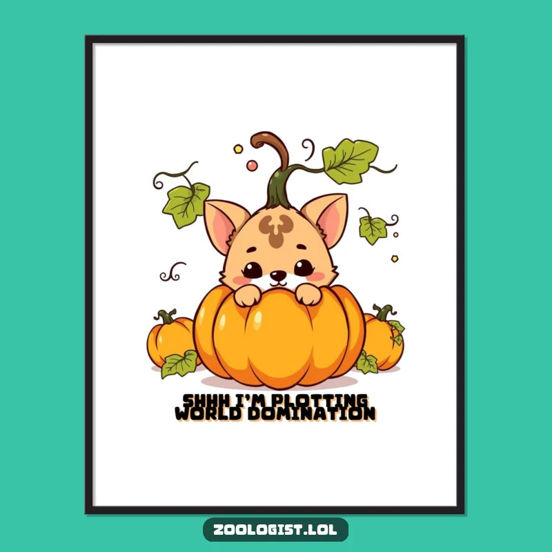 Free Printable Wall Art: Mischievous Animal Hiding Funny Downloadable Art for Your Home