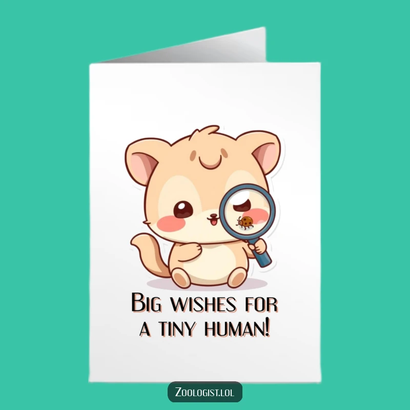 Free Printable Birthday Card: Funny Bug Investigator Animal - Hilarious DIY Gift