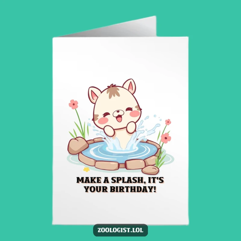 Free Printable Birthday Card: Splashy Fun Friend Funny Downloadable Gift