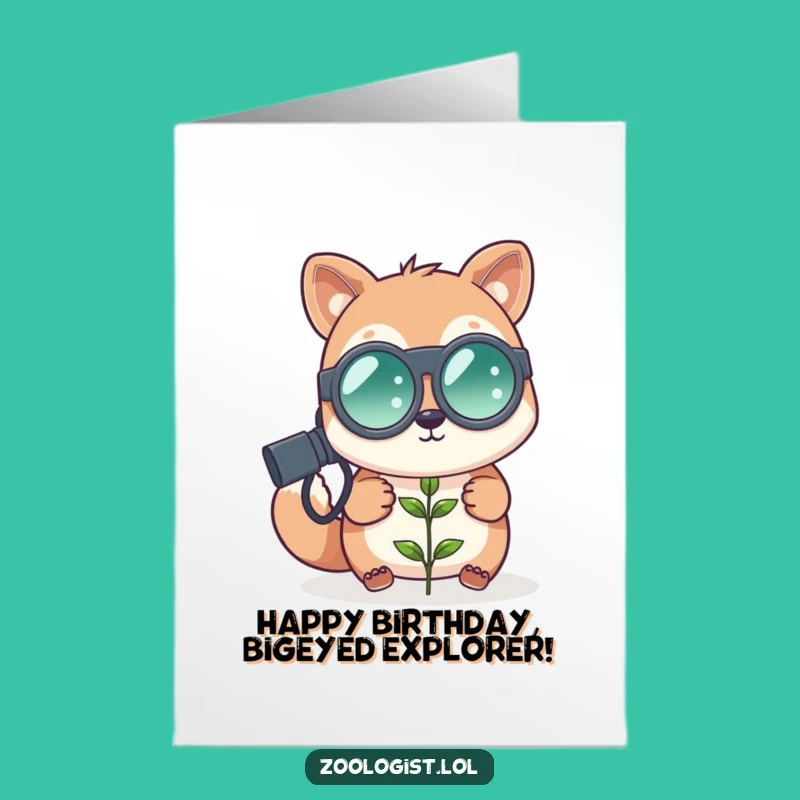 Free Printable Birthday Card: Tiny Plant Zoologist - Funny Downloadable Gift