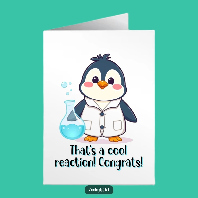 Eureka! Free Printable Congrats Card: Penguin Scientist Humor Downloadable Gift