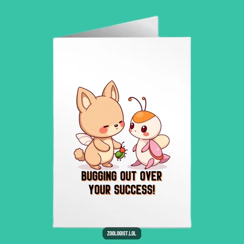 Free Printable Congrats Card: Bug Sharing Animal, Funny Gift