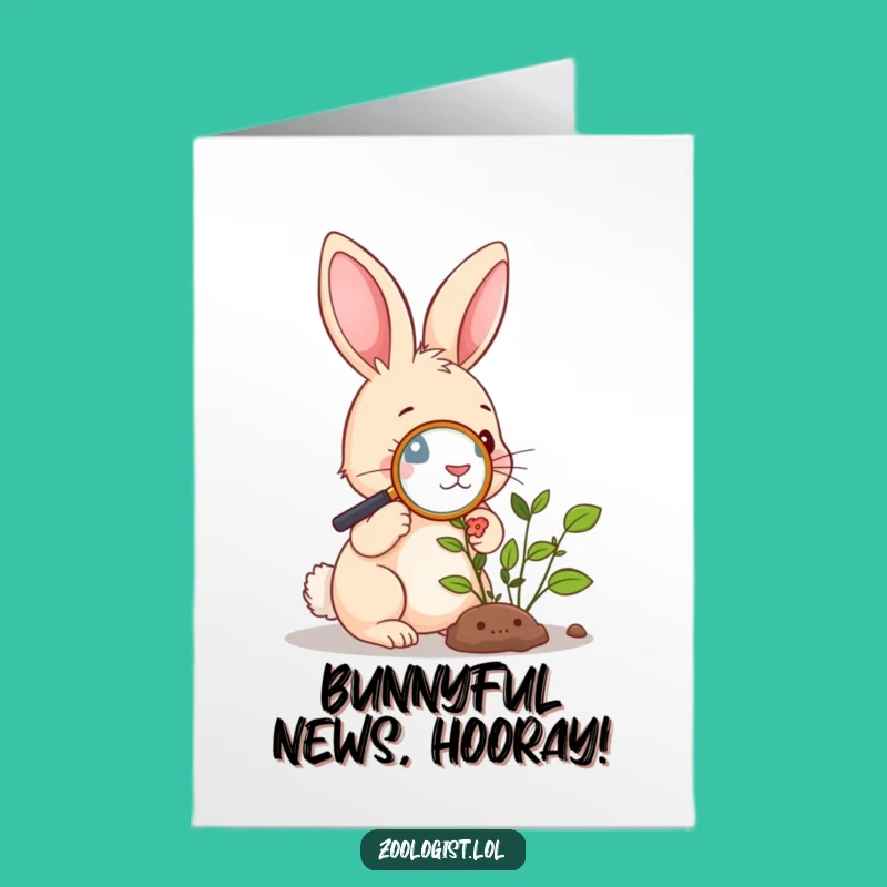 Free Printable Rabbit Congrats Card: Hilarious Explorer Theme DIY Downloadable Gift