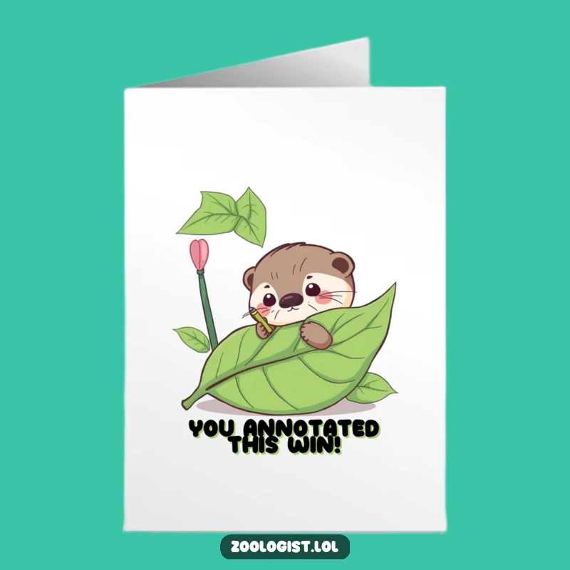 Free Printable Congratulations Card: Whimsical Otter Scholar, Downloadable Gift