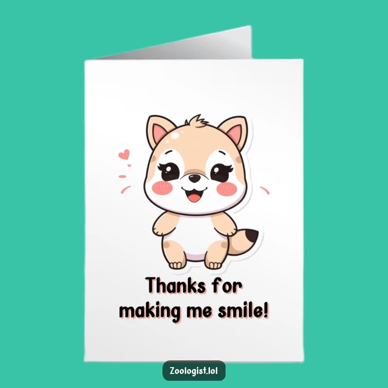 Free Printable Thank You Card: Animal Sound Smile - Heartfelt Downloadable Gift