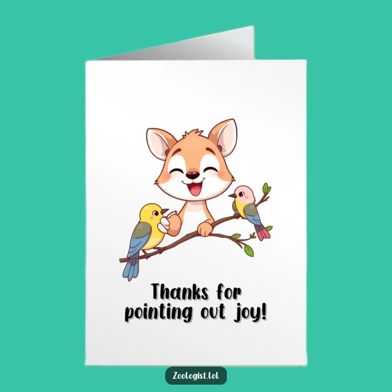 Free Printable Thank You Card: Bird Watcher - Funny Downloadable Gift