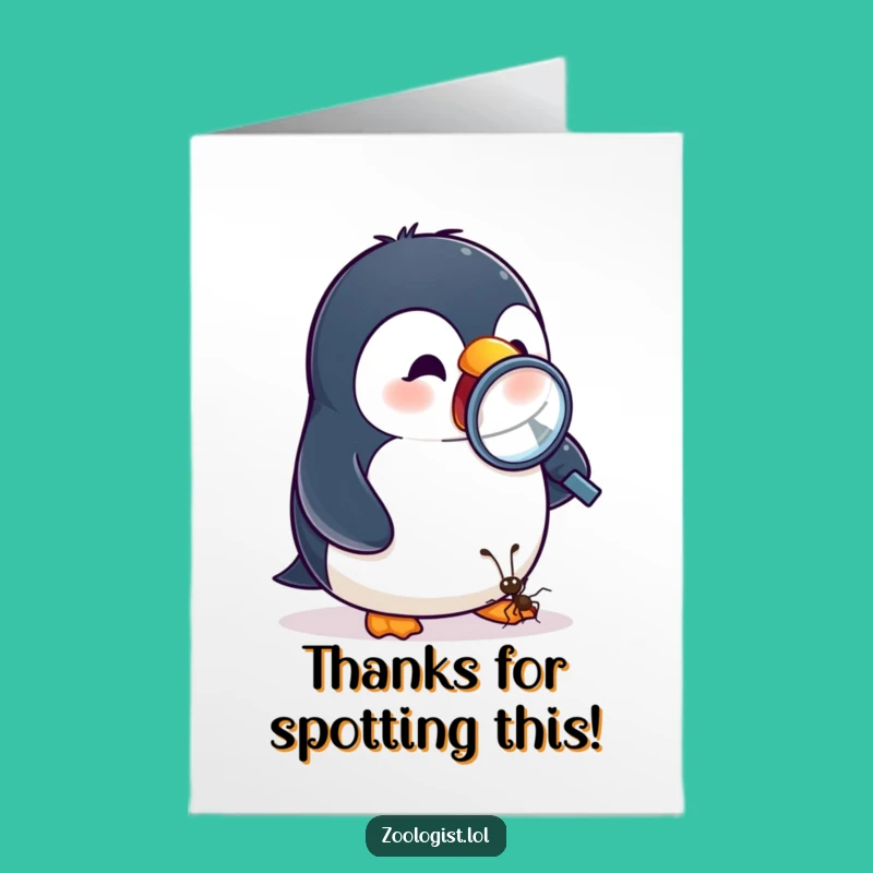 Free Printable Thank You Card: Curious Penguin Gratitude, A Downloadable Gift