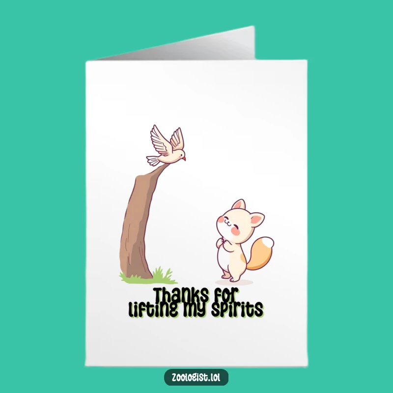 Free Printable Thank You Card: Cute Animal Bird Watching Humor