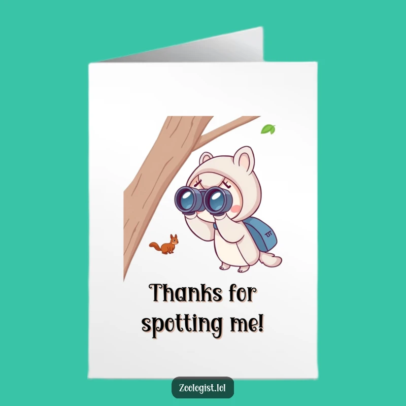 Free Printable Thank You Card: Cute Spotter, Grateful Glimpse