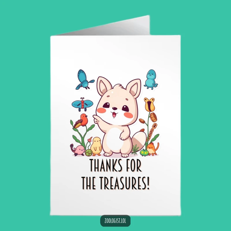 Free Printable Thank You Card: Expressive Animal Shares Gratitude