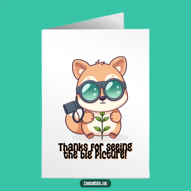 Free Printable Thank You Card: Tiny Plant Observer - Funny Downloadable Gift