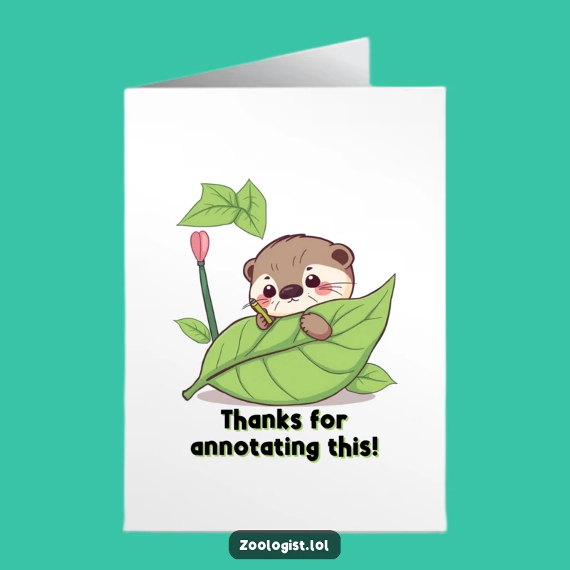 Free Printable Thank You Card: Clever Otter Gratitude, A Downloadable Gift