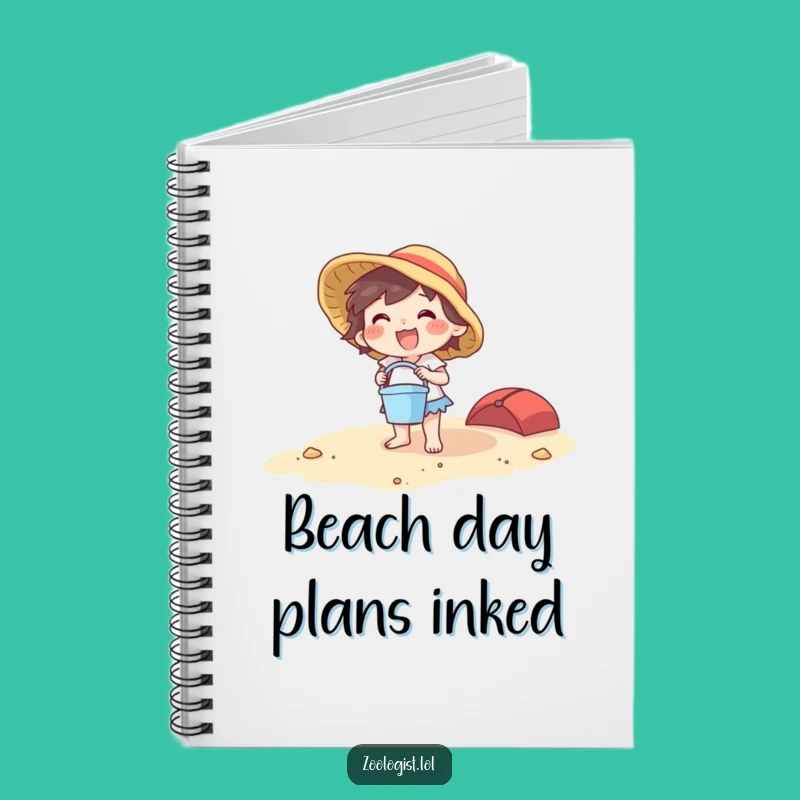 Funny Beach Character Notebook: Joyful Bucket & Spade Ideas, Gift for Planners