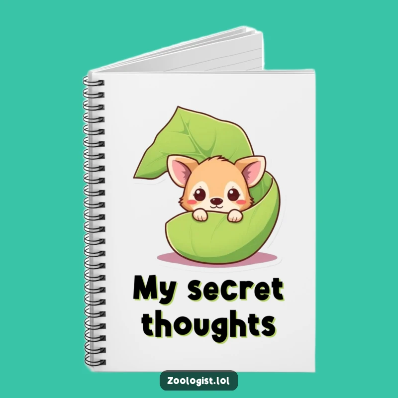 Funny Curious Animal Notebook: Hidden Leaf Ideas, Gift for Thinkers