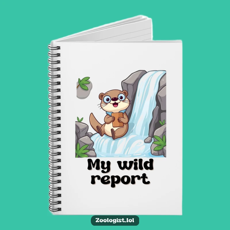 Funny Kawaii Otter Zoologist Notebook: Adventure Waterfall Journal