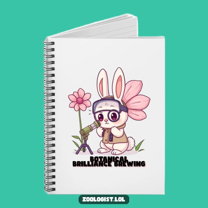 Funny Kawaii Rabbit Zoologist Notebook: Jot Down Ideas with Botanical Humor, a Great Gift!