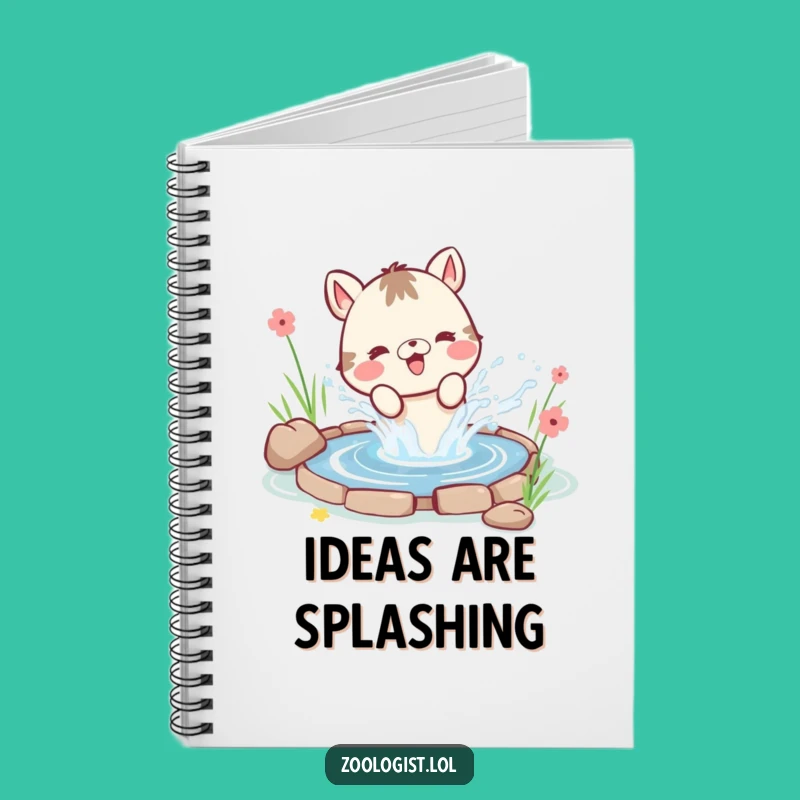 Funny Splash Journal - Cute Animal Water Play Notebook Gift