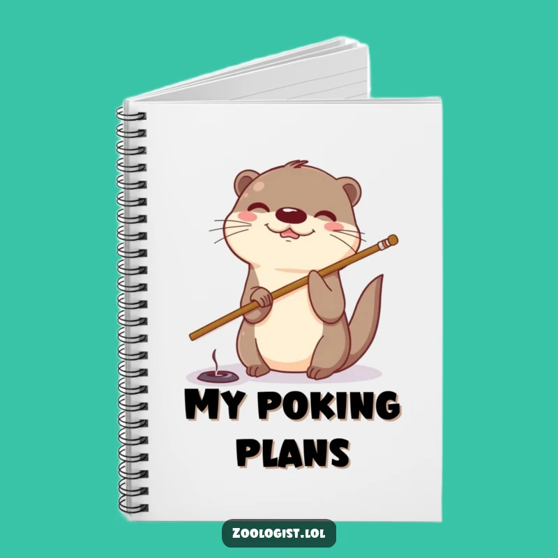 Funny Otter Poking Notebook: Jot Down Ideas with Playful Poking