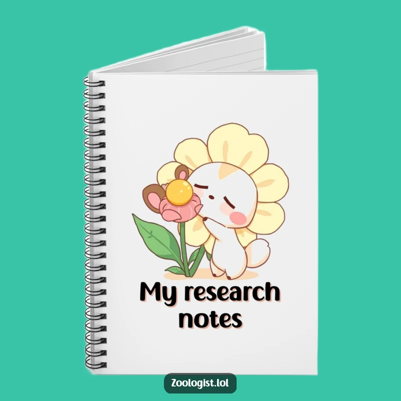 Funny Curious Animal Notebook - Cute Poke Flower Journal Gift