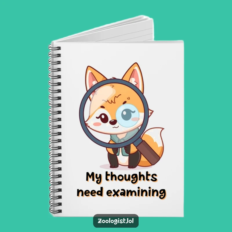 Funny Kawaii Fox Zoologist Notebook - Jot Down Ideas with a Giggle!