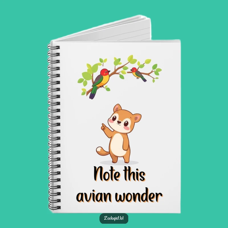 Funny Bird Journal - Cute Animal Pointing Nature Notebook Gift