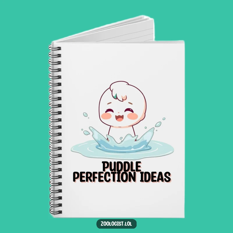 Funny Puddle Splash Notebook: Playful Character Journal Gift