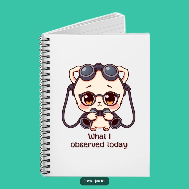 Funny Curious Character Binoculars Notebook - Jot Down Observations with Flair Gift