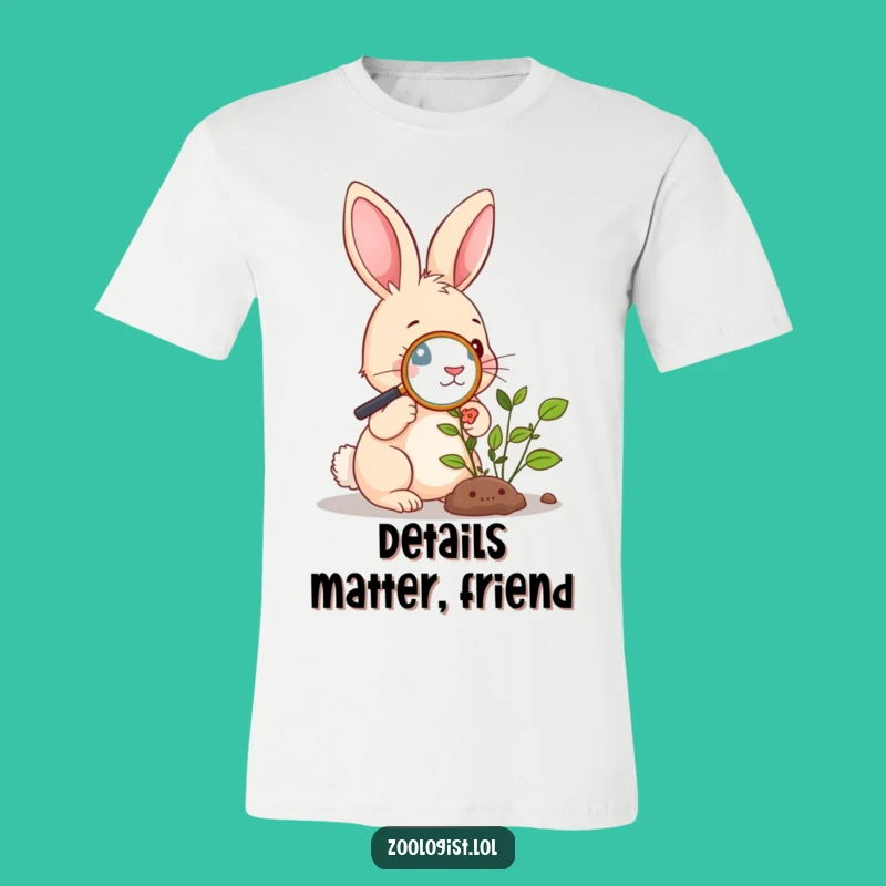 Funny Rabbit Botany T-Shirt: Cute Bunny Plant Explorer Tee, Great Gift