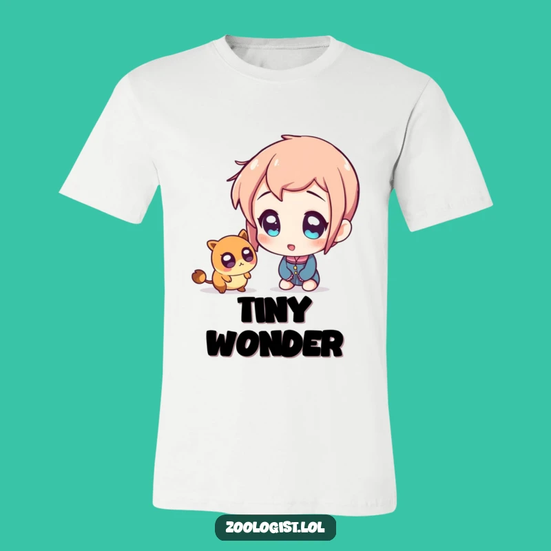 Funny Amazed Character T-Shirt: Tiny Creature Observation Tee for Curious Souls