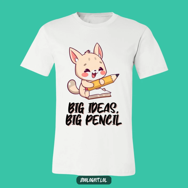 Funny Animal Note-Taking T-Shirt - Big Pencil Enthusiast Tee Gift