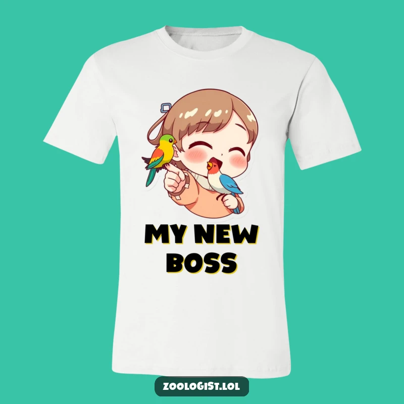 Funny Bird Pointer T-Shirt: Excited Character’s Colorful Bird Tee Gift