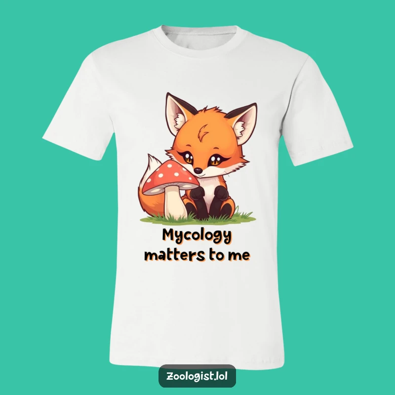 Funny Fox & Mushroom T-Shirt: Embrace Your Curiosity with This Playful Wildlife Tee