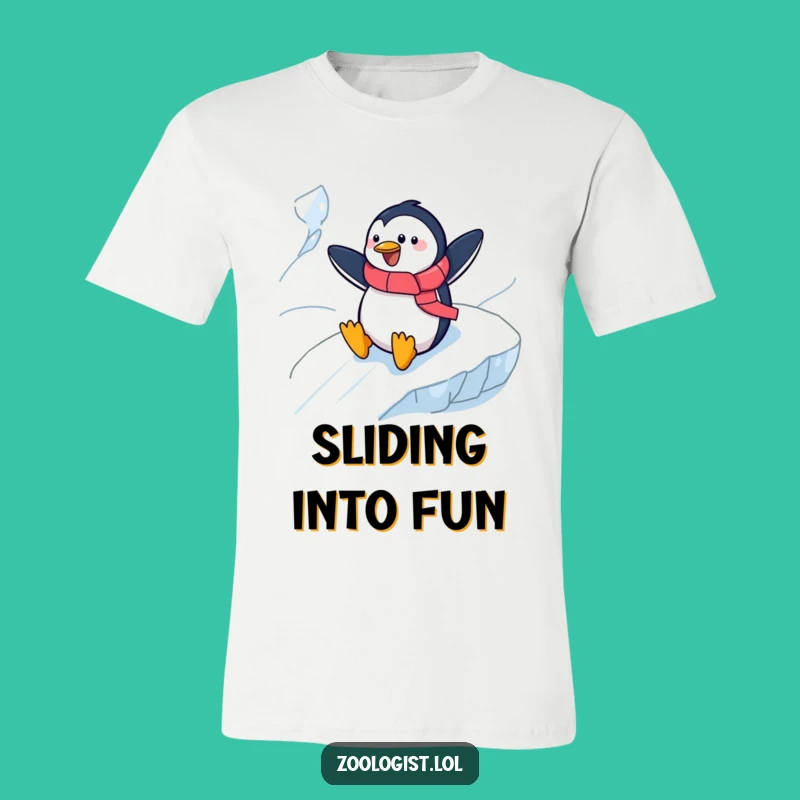 Funny Penguin Zoologist T-Shirt - Icy Adventure Graphic Tee, Great Gift